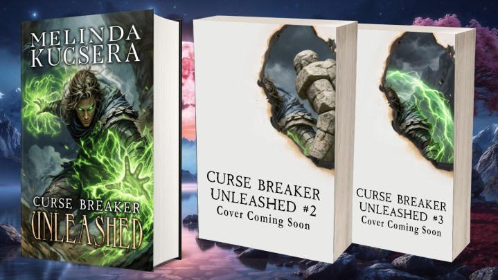 Kickstarter banner for Curse Breaker Unleashed, an epic fantasy trilogy by Melinda Kucsera.